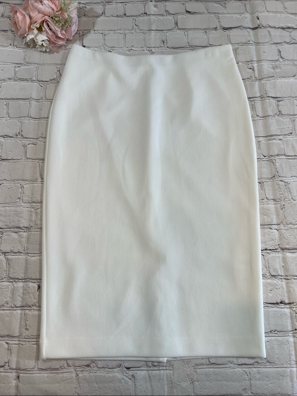 New York & Company White Pencil Skirt